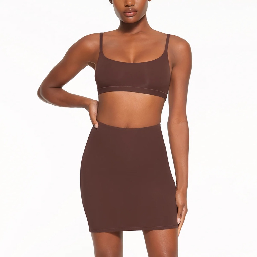 SKIMS Brown Mini Skirt
